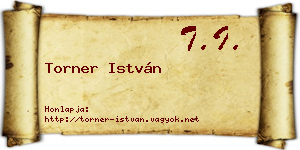 Torner István névjegykártya